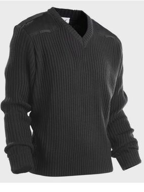 PSC Uniforms Apparel By Cobmex V-Neck Acrylic Sweater - Black